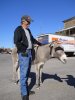 Dave and burro in Oatman.JPG